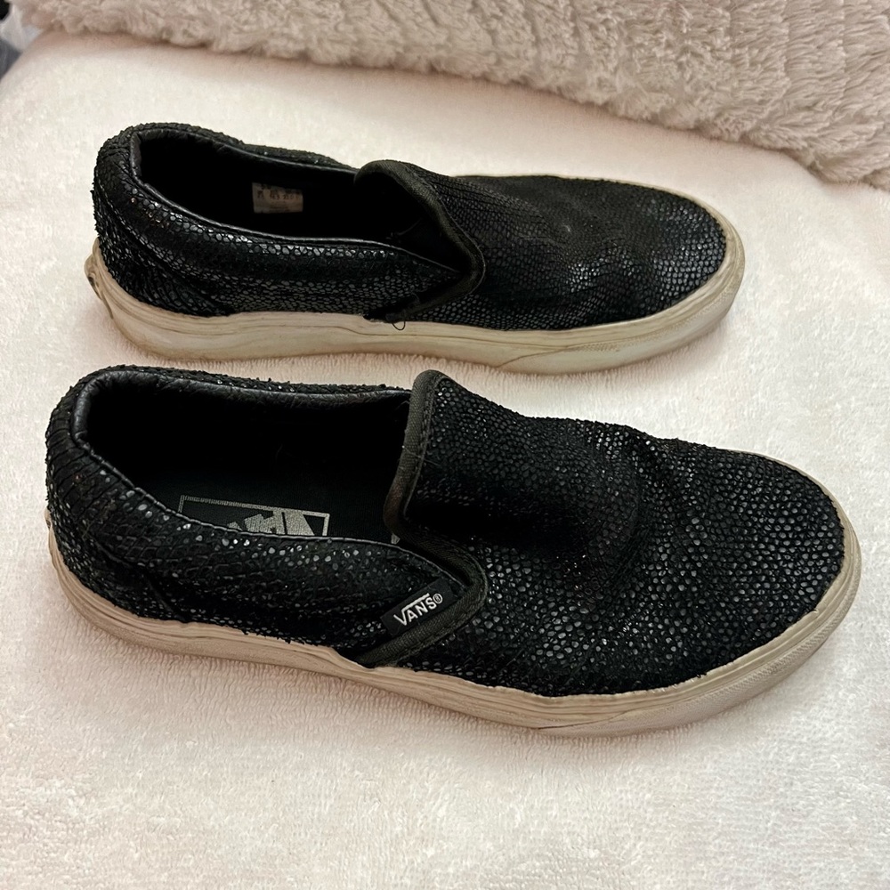 Vans Classic Glitter Slip Ons Size 6.5